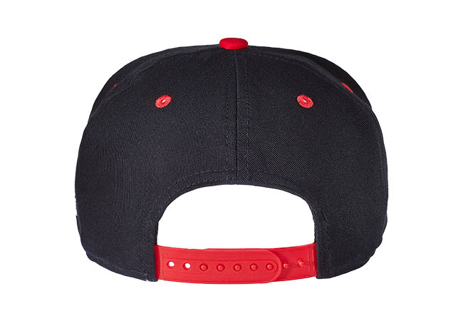 Snapback Cap schwarz rot 541 Rückseite